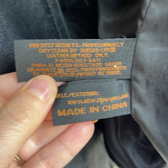 Black Leather Jacket by Canyon Outback sleek oversized so soft genuine size XL - Picture 4 of 7